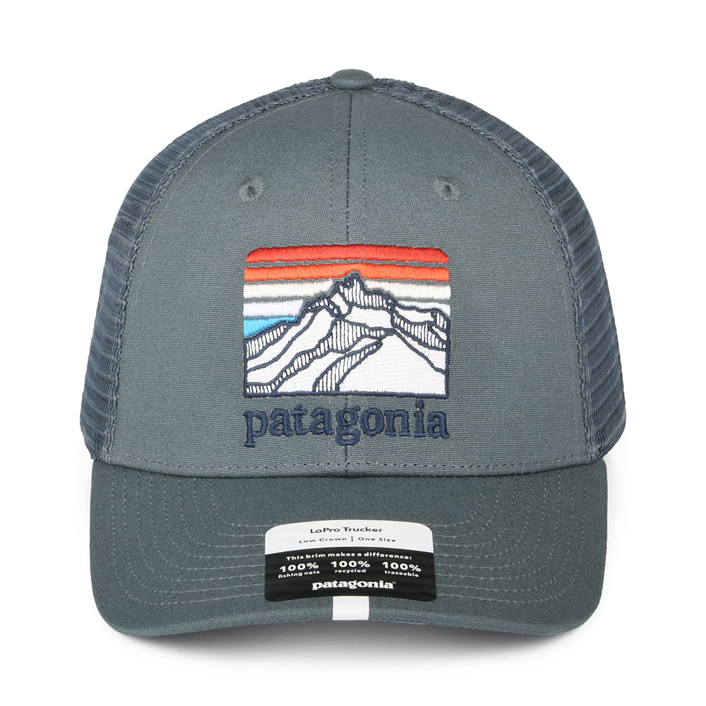 Casquette Trucker en Toile de Coton Bio LoPro Line Logo Ridge gris PATAGONIA