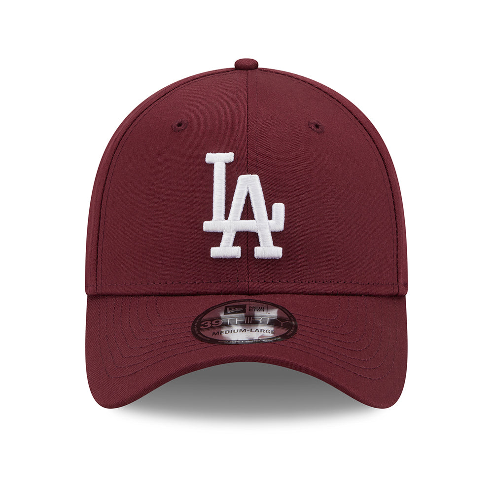 Casquette 39THIRTY MLB Colour Essential L.A. Dodgers bordeaux-blanc NEW ERA