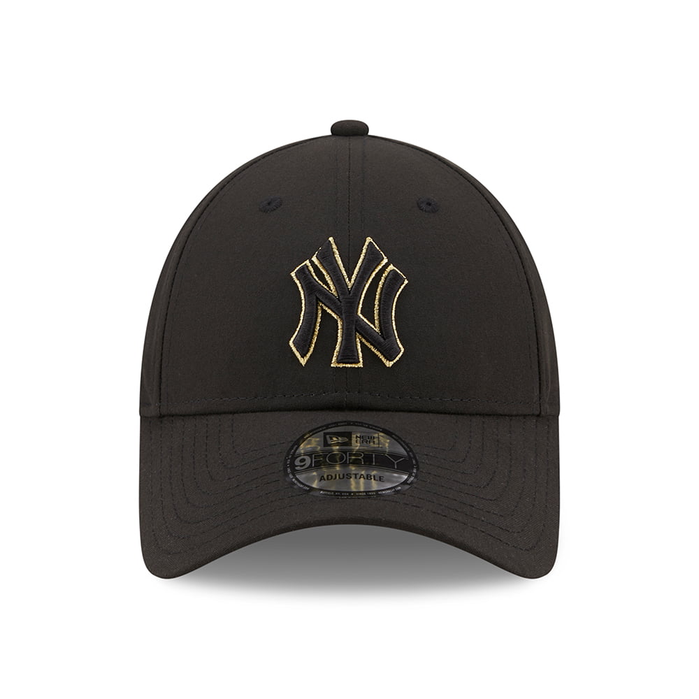 Casquette 9FORTY MLB Metallic Outline New York Yankees noir-doré NEW ERA