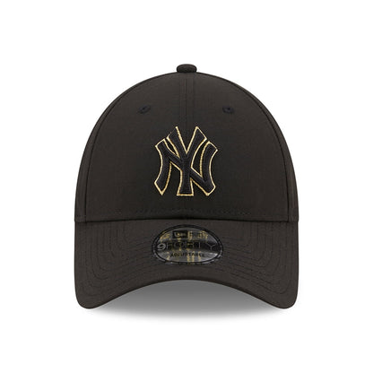 Casquette 9FORTY MLB Metallic Outline New York Yankees noir-doré NEW ERA