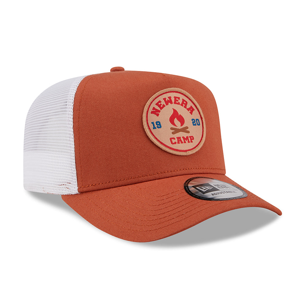 Casquette Trucker A-Frame NE Camp Patch ocre NEW ERA