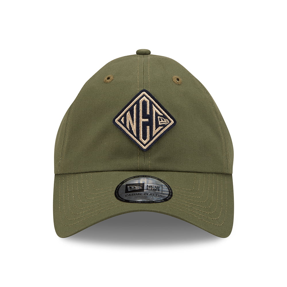 Casquette 9TWENTY NEC Felt Patch Casual Classic en Coton olive NEW ERA