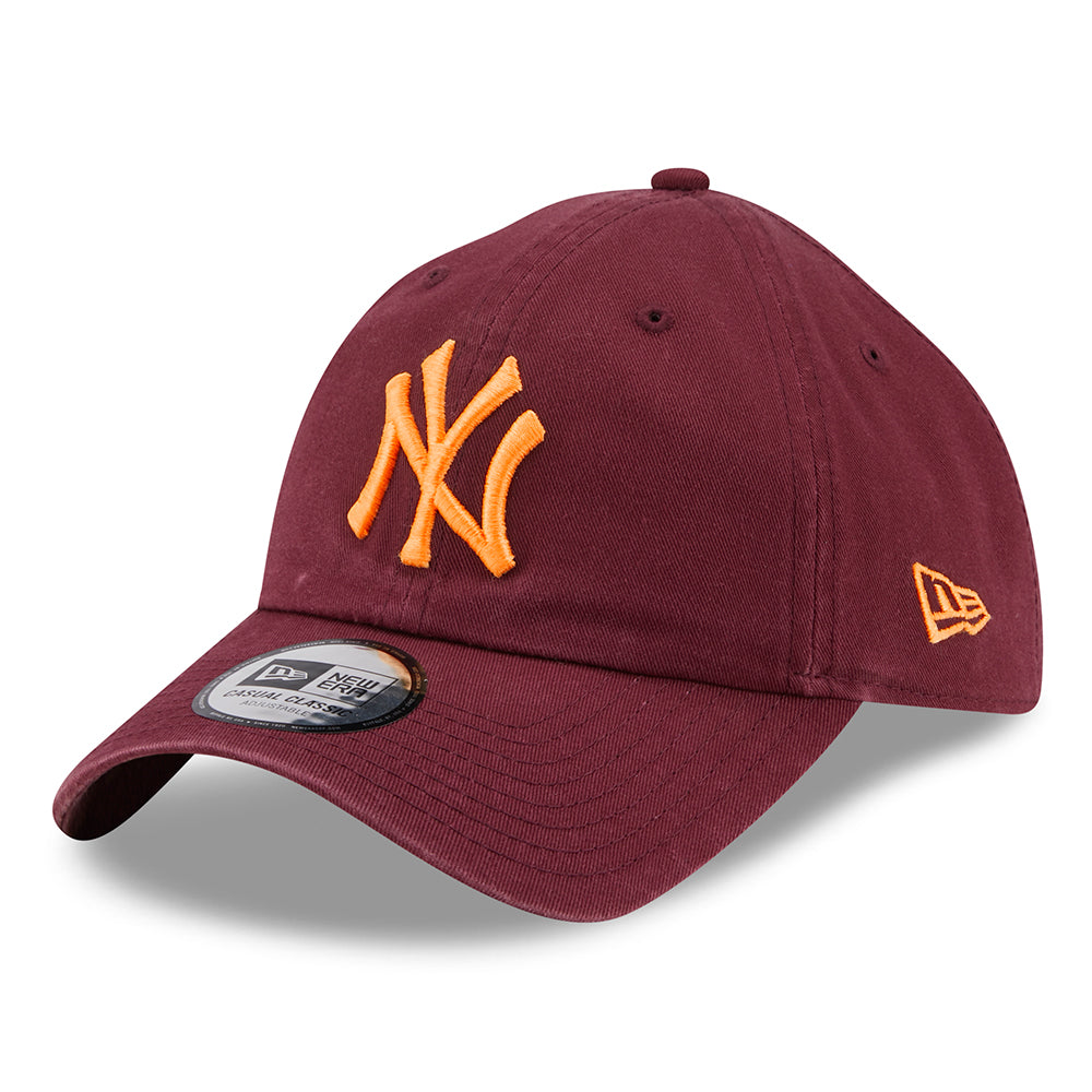 Casquette 9TWENTY MLB League Essential NY Yankees bordeaux délavé NEW ERA