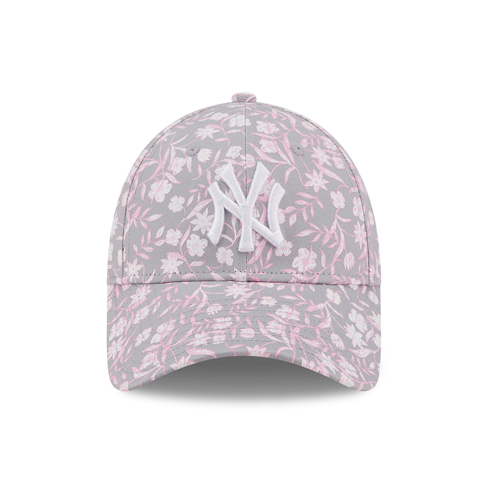 Casquette Femme 9FORTY MLB Floral New York Yankees gris clair NEW ERA