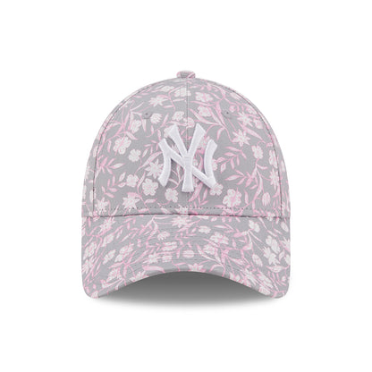 Casquette Femme 9FORTY MLB Floral New York Yankees gris clair NEW ERA
