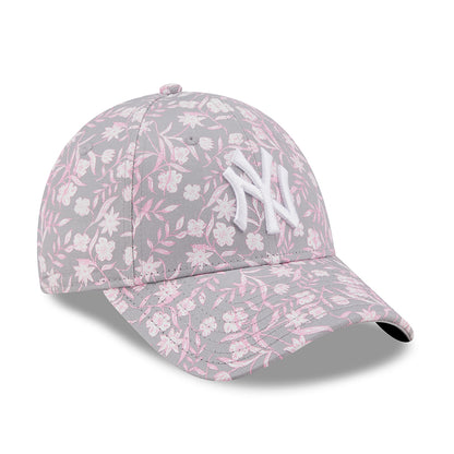 Casquette Femme 9FORTY MLB Floral New York Yankees gris clair NEW ERA