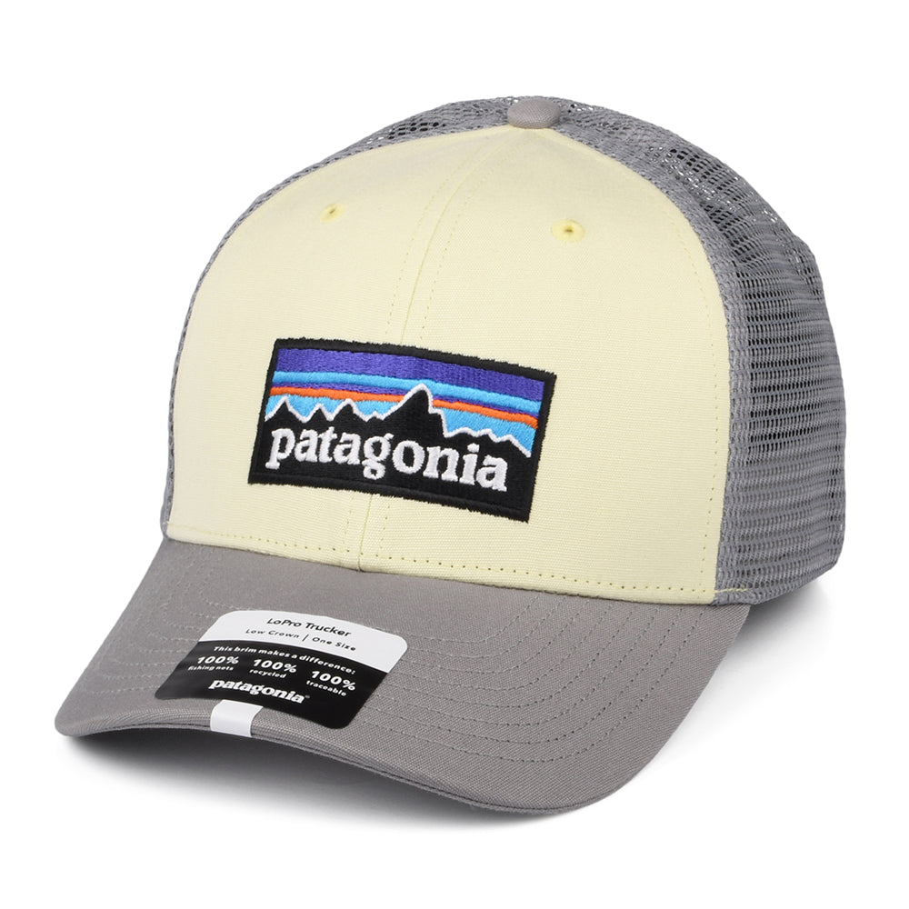 Casquette Trucker en Coton Bio LoPro P-6 Logo jaune clair-bleu clair PATAGONIA