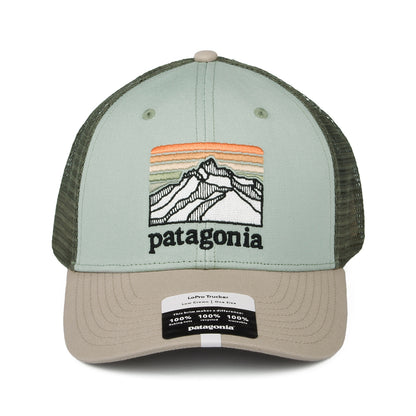 Casquette Trucker en Toile de Coton Bio LoPro Line Logo Ridge menthe PATAGONIA