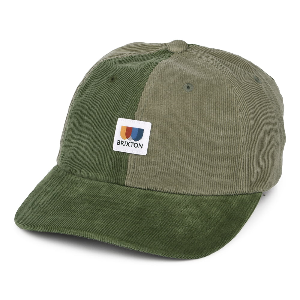 Casquette en Velours Côtelé Bicolore Alton LP olive BRIXTON