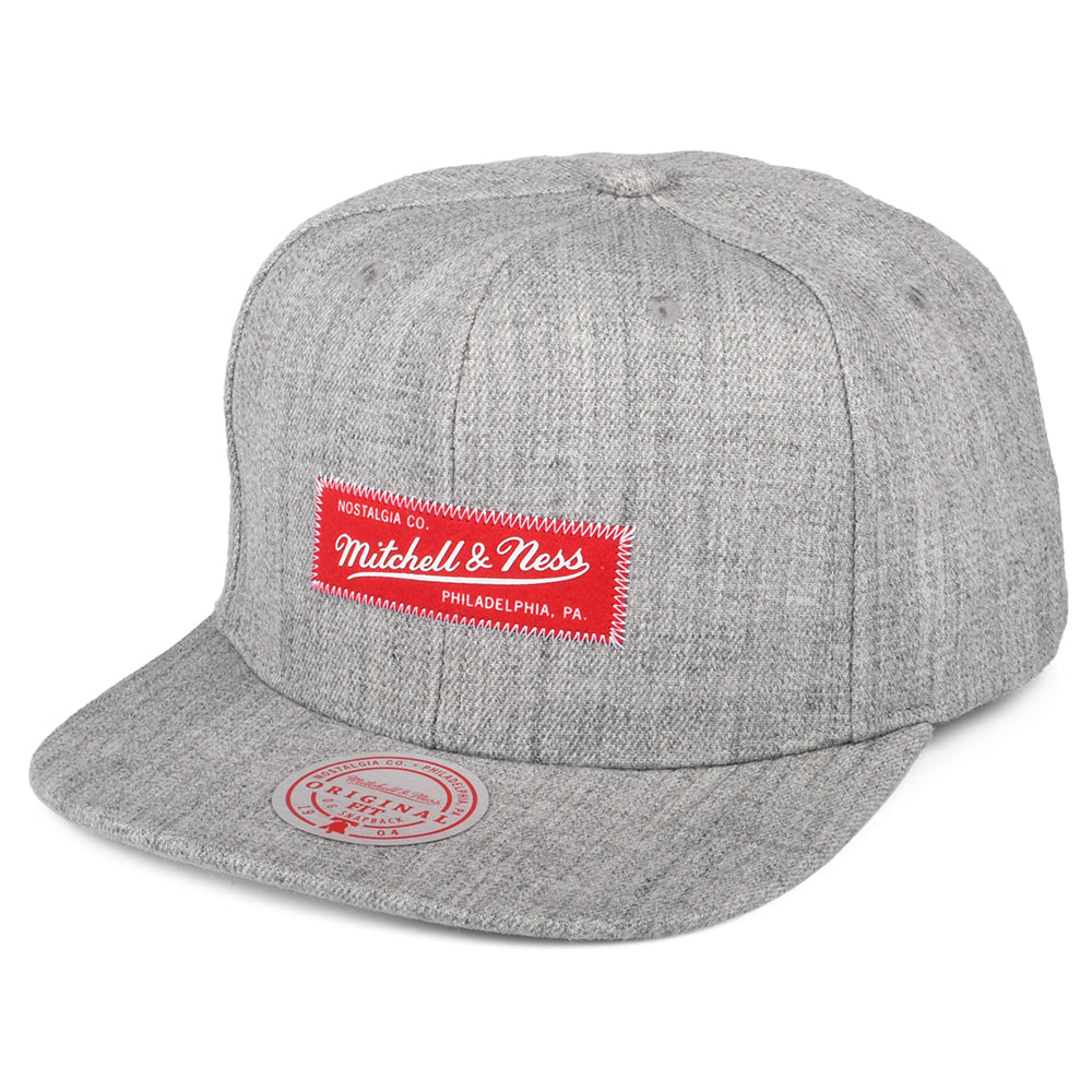 Casquette Snapback Hi Density gris chiné MITCHELL & NESS