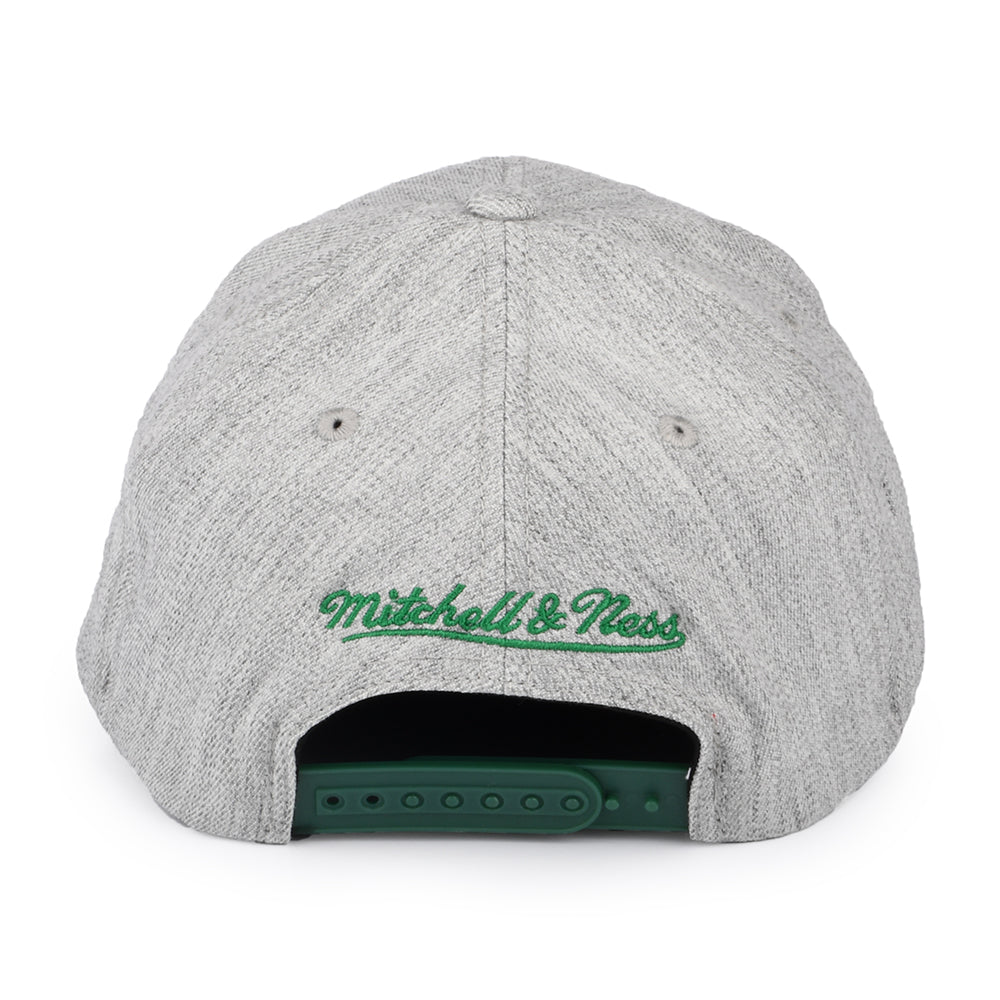 Casquette Snapback NBA Team Heather Stretch Boston Celtics gris chiné MITCHELL & NESS