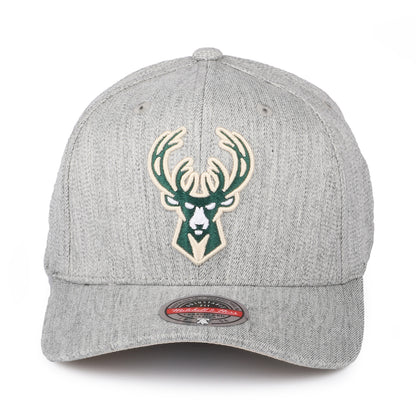 Casquette Snapback NBA Team Heather Milwaukee Bucks gris chiné MITCHELL & NESS