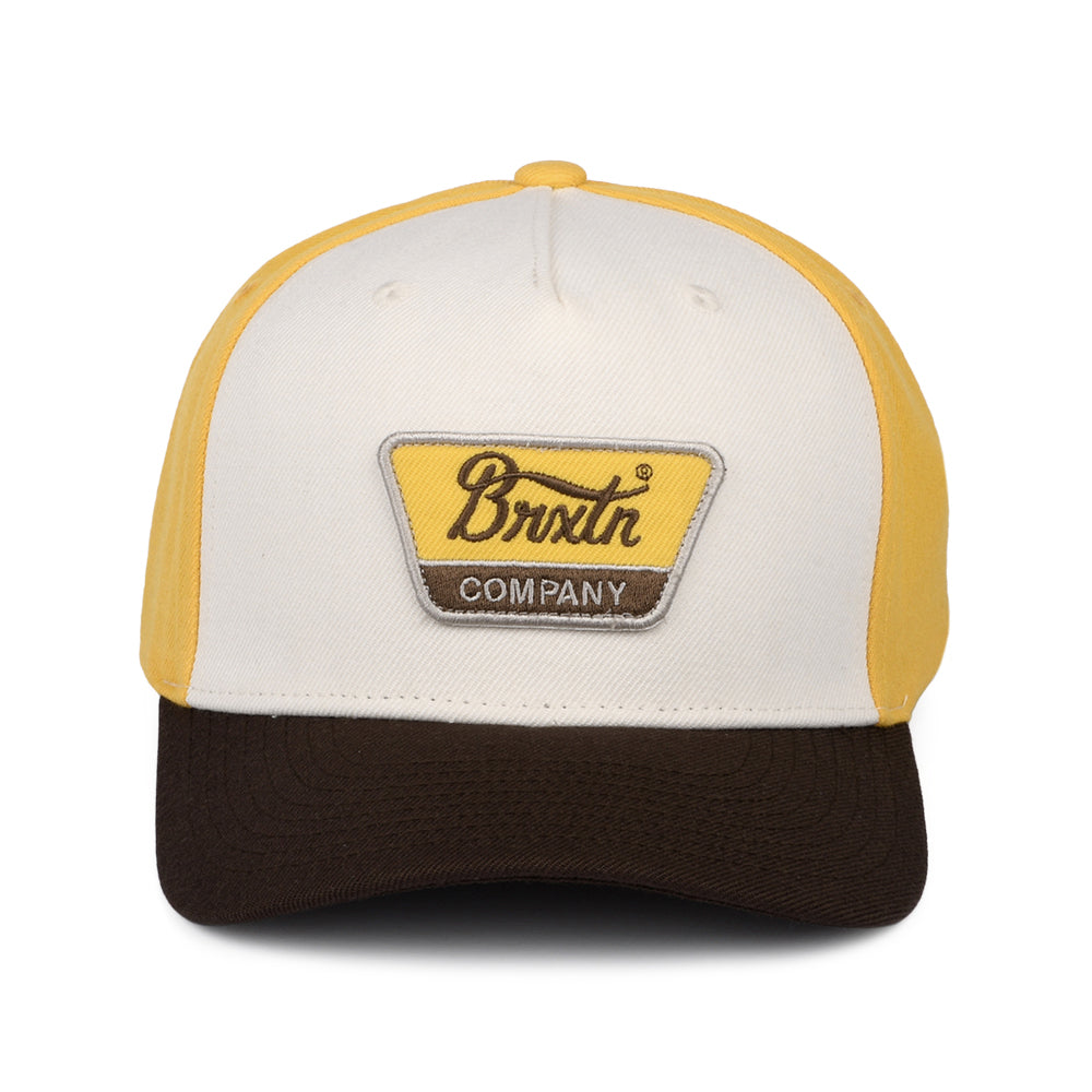 Casquette Snapback Linwood C NetPLus MP blanc cassé-jaune-marron BRIXTON