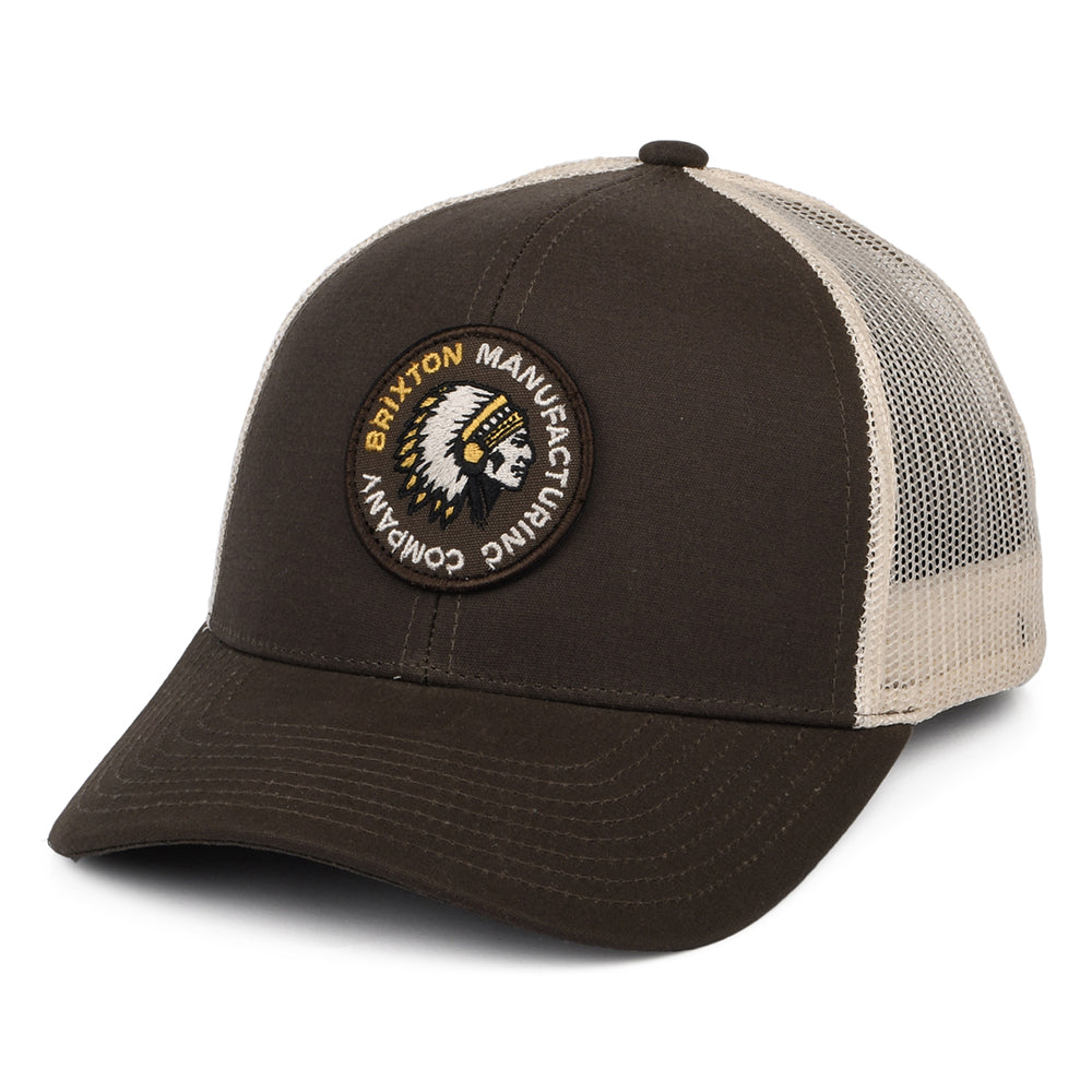 Casquette Trucker Rival Stamp NetPlus MP marron-blanc cassé BRIXTON