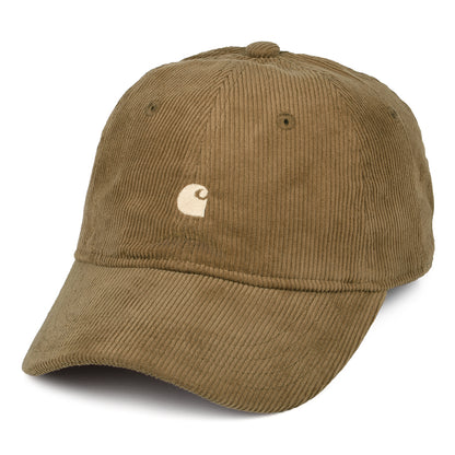 Casquette en Velours Côtelé Harlem marron-marron clair CARHARTT WIP