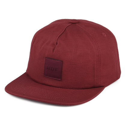 Casquette Snapback Non Structurée Box Logo vin HUF