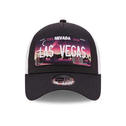 Casquette Trucker 9FORTY License Plate A-Frame Las Vegas bleu marine-blanc NEW ERA