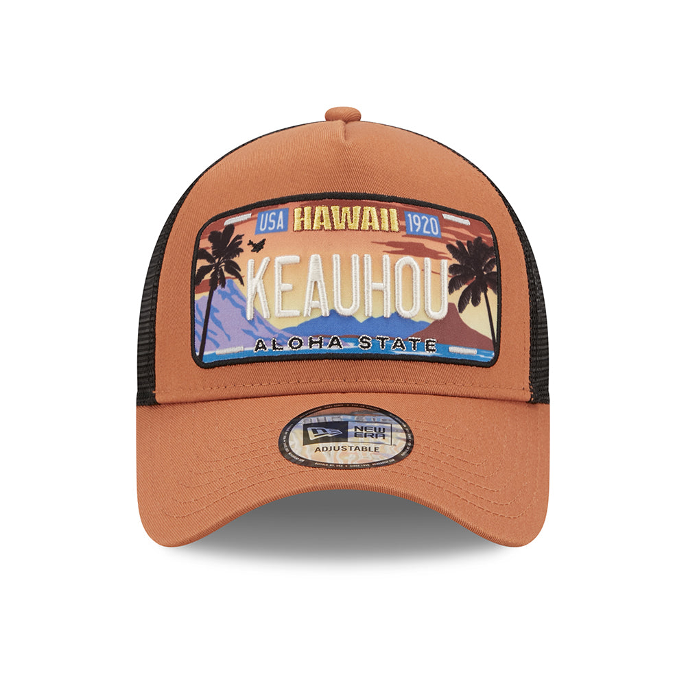 Casquette Trucker 9FORTY License Plate A-Frame Keauhou toffee-noir NEW ERA