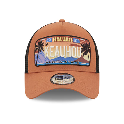 Casquette Trucker 9FORTY License Plate A-Frame Keauhou toffee-noir NEW ERA