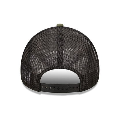 Casquette Trucker Location Icon A-Frame Waikiki Beach olive-blanc NEW ERA