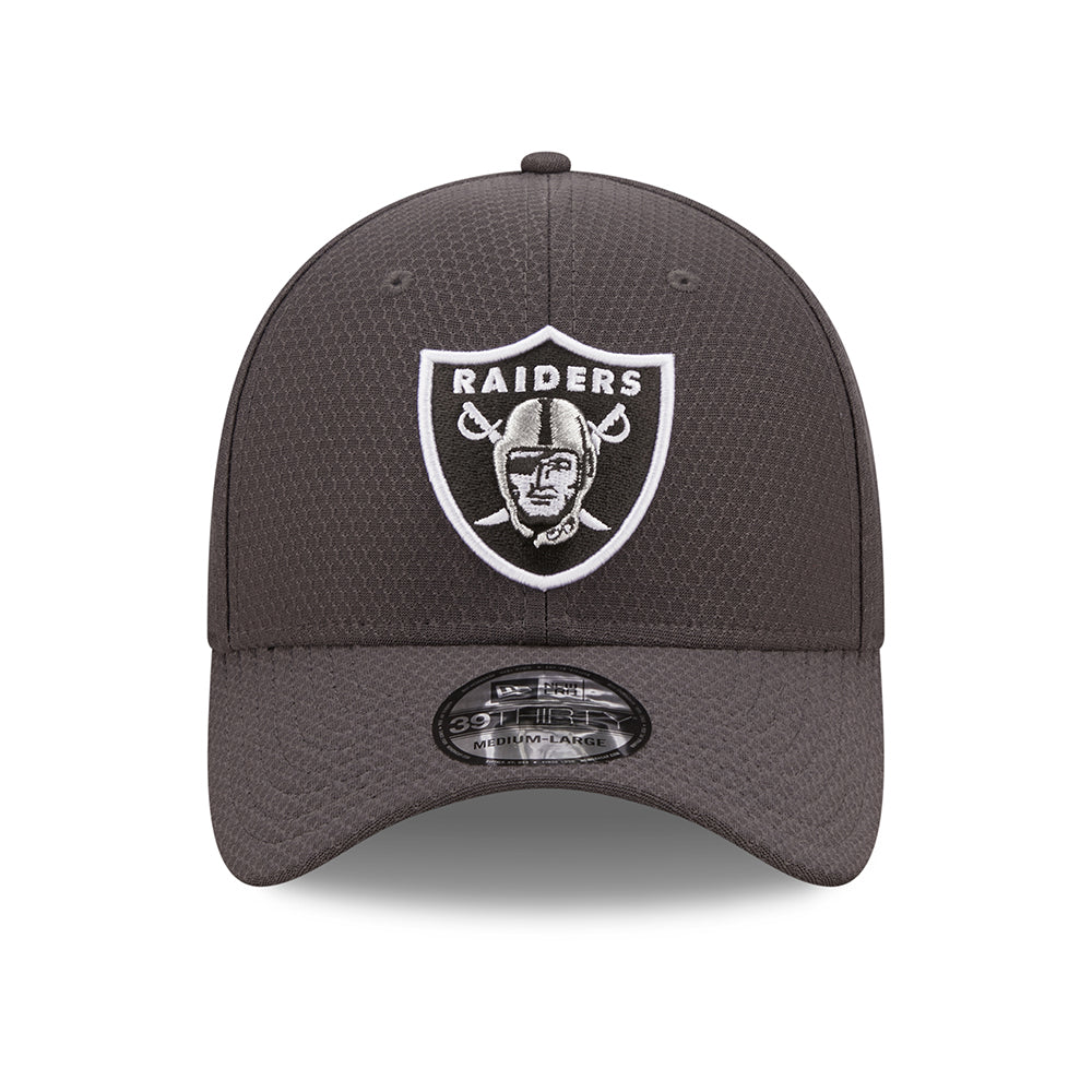 Casquette 39THIRTY NFL Hex Tech Las Vegas Raiders gris NEW ERA