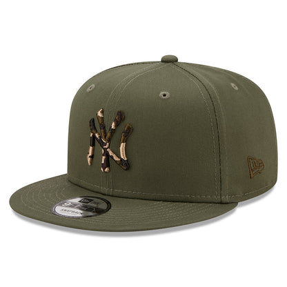 Casquette 9FIFTY MLB Camo Infill New York Yankees olive NEW ERA