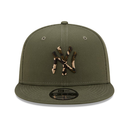Casquette 9FIFTY MLB Camo Infill New York Yankees olive NEW ERA