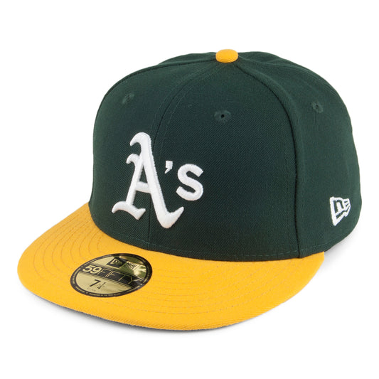 Casquette 59FIFTY MLB On Field AC Perf Oakland Athletics vert-jaune NEW ERA