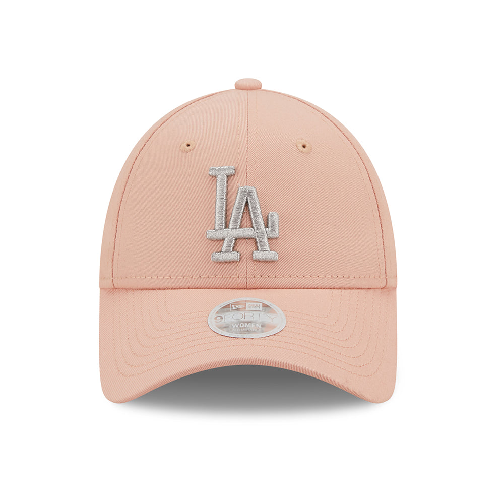 Casquette Femme 9FORTY MLB Metallic Logo L.A. Dodgers rose clair-argenté NEW ERA