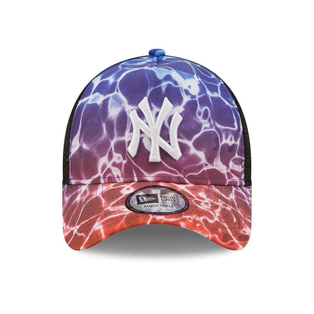 Casquette Trucker 9FORTY MLB Summer City A-Frame New York Yankees violet-noir NEW ERA