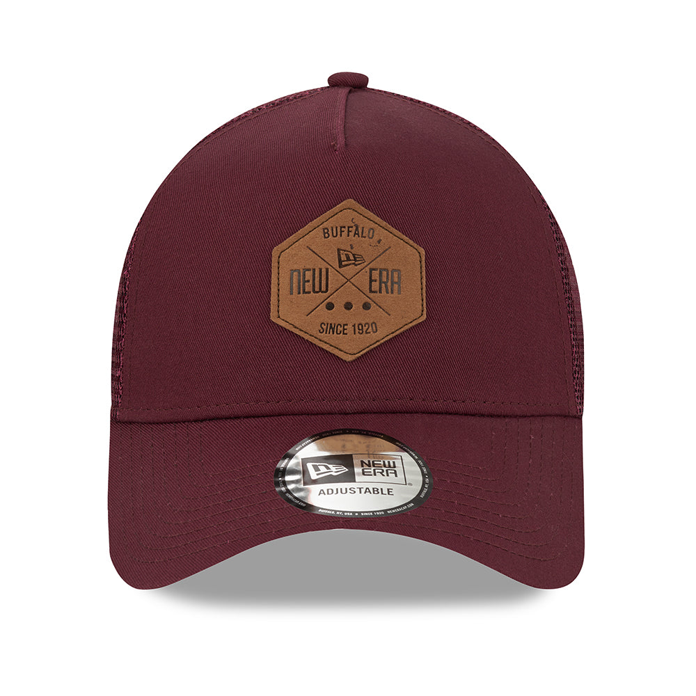 Casquette Trucker A-Frame 9FORTY Heritage Patch bordeaux NEW ERA