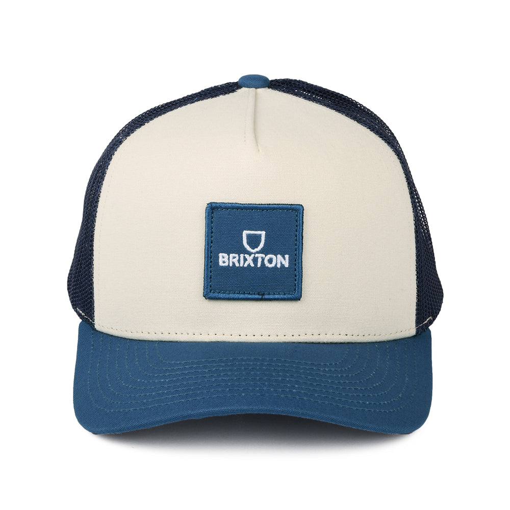 Casquette Trucker Alpha Block NetPlus MP bleu-blanc BRIXTON