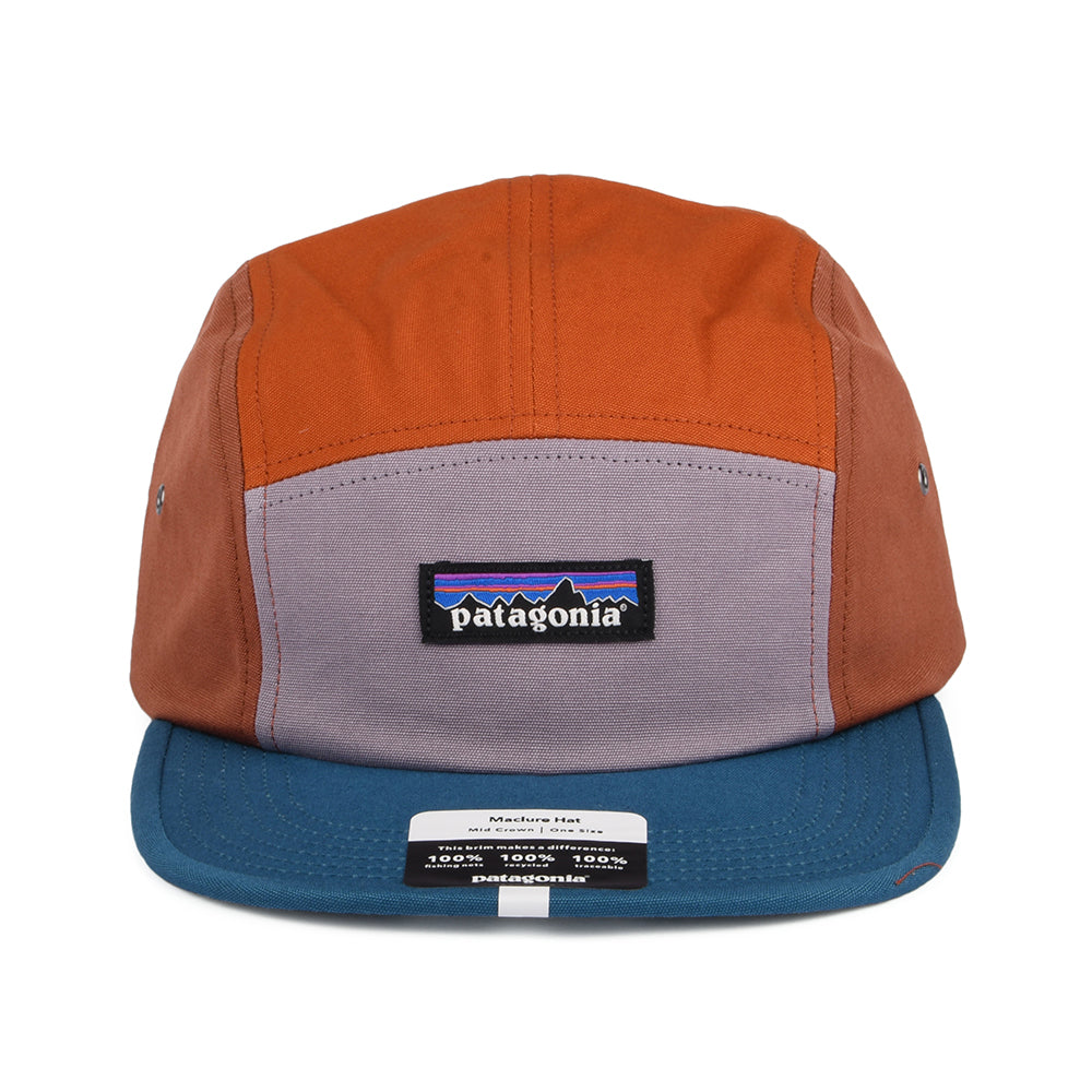 Casquette 5 Panel en Coton Bio Maclure violet-orange-bleu PATAGONIA