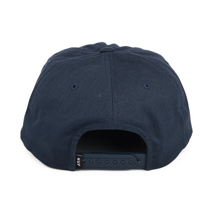 Casquette Snapback Non Structurée Triple Triangle bleu marine sur bleu marine HUF