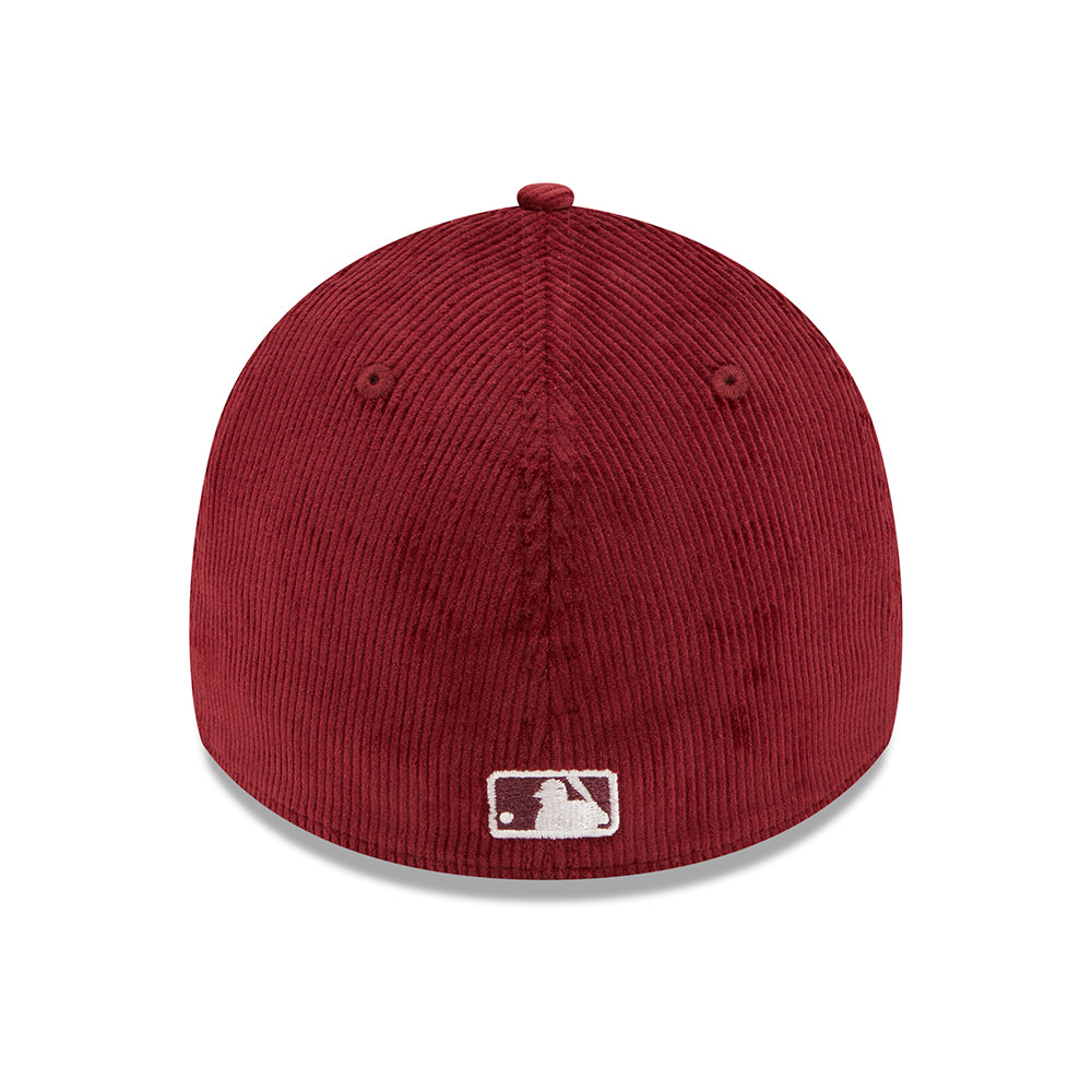 Casquette 39THIRTY MLB Cord Boston Red Sox bordeaux-blanc NEW ERA