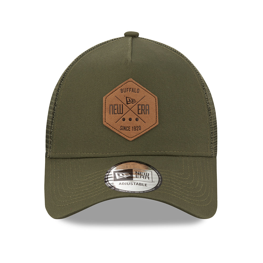 Casquette Trucker A-Frame 9FORTY Heritage Patch olive NEW ERA