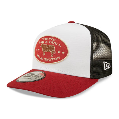 Casquette Trucker 9FORTY Food Location A-Frame Washington blanc-vin NEW ERA