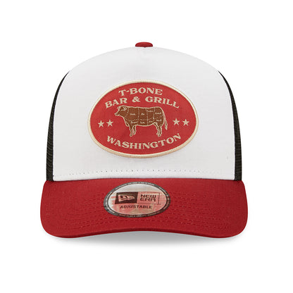 Casquette Trucker 9FORTY Food Location A-Frame Washington blanc-vin NEW ERA