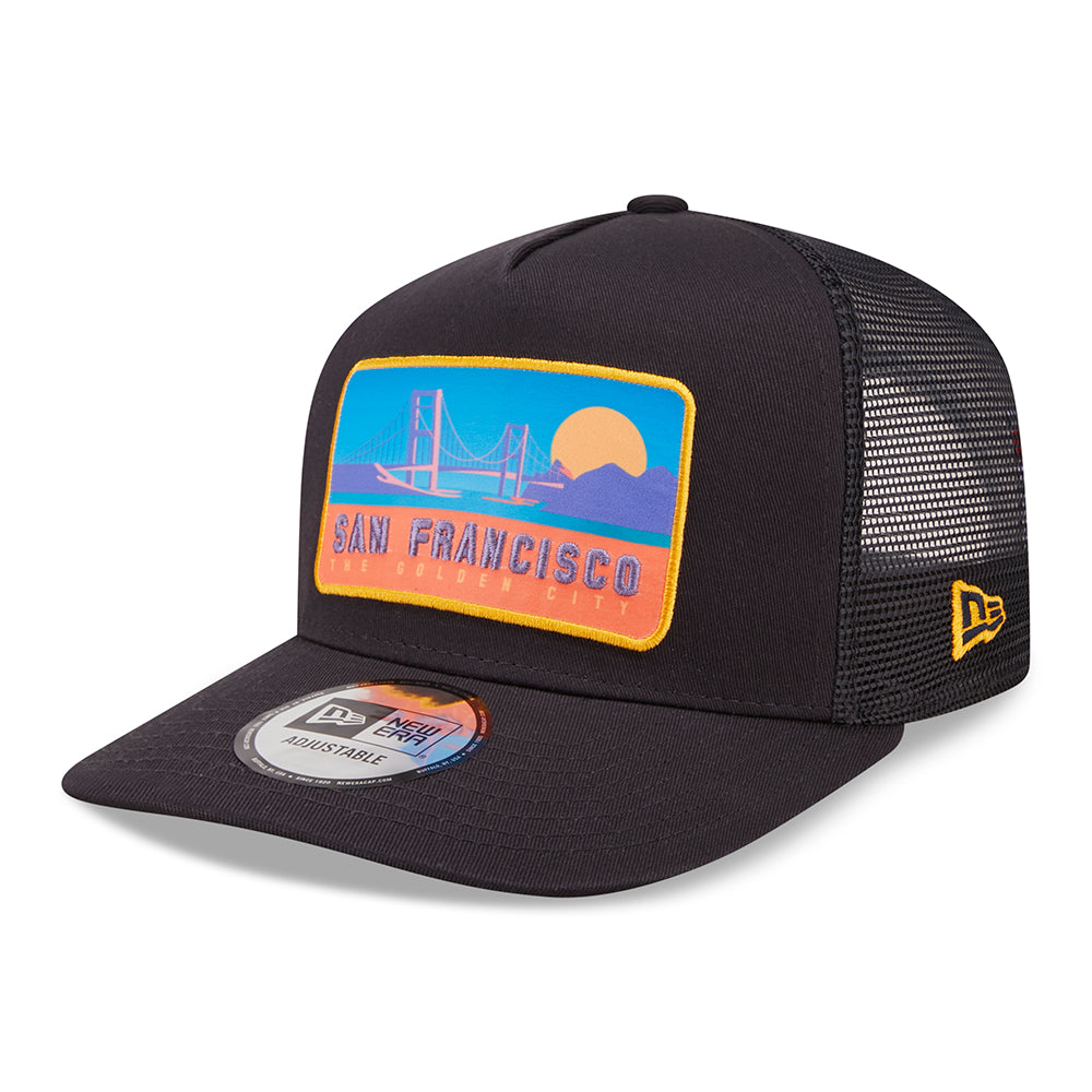 Casquette Trucker 9FORTY NE Location A-Frame San Francisco bleu marine NEW ERA