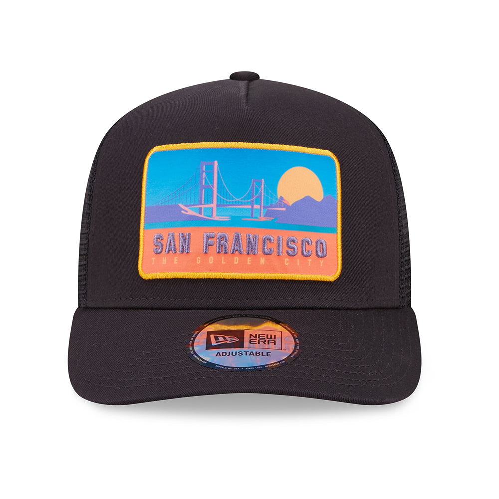 Casquette Trucker 9FORTY NE Location A-Frame San Francisco bleu marine NEW ERA