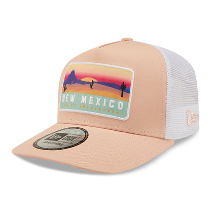 Casquette Trucker 9FORTY NE Location A-Frame New Mexico rose blush NEW ERA