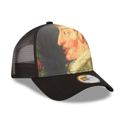 Casquette Trucker 9FORTY Le Louvre AOP A-Frame Les Saisons noir NEW ERA