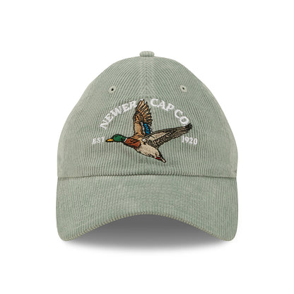 Casquette 9TWENTY Wildlife Casual Classic en Velours Côtelé Canard jade NEW ERA