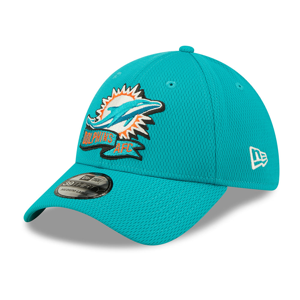 Casquette 39THIRTY NFL Sideline On Field Miami Dolphins bleu sarcelle NEW ERA