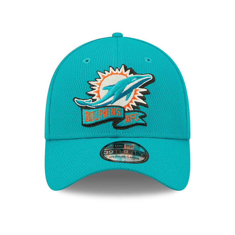 Casquette 39THIRTY NFL Sideline On Field Miami Dolphins bleu sarcelle NEW ERA