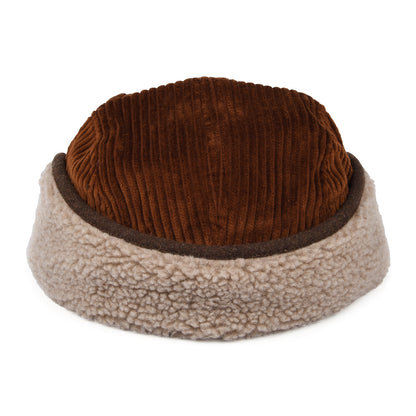 Casquette 5 Panel en Velours Côtelé Avec Protège-Oreilles Rayner rouille BARTS