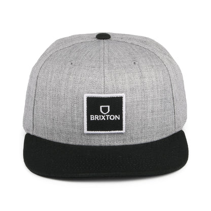 Casquette Snapback Alpha Square NetPlus MP gris chiné-noir BRIXTON
