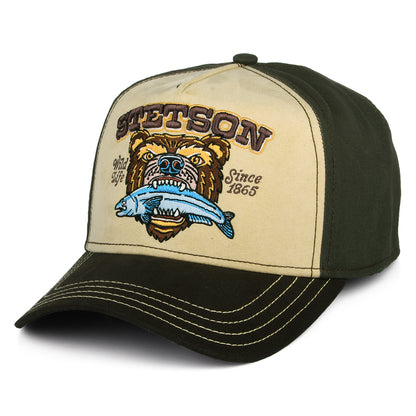 Casquette Snapback Wild Life beige-olive-marron STETSON