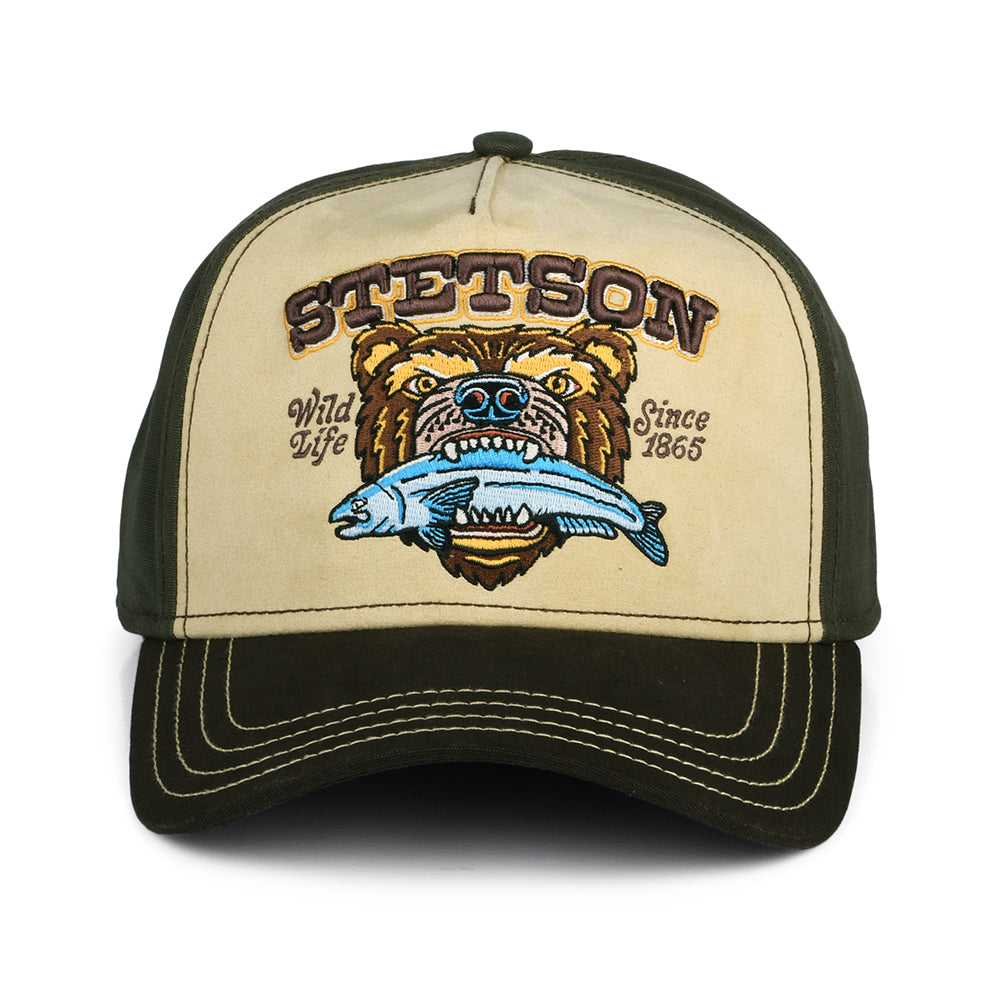 Casquette Snapback Wild Life beige-olive-marron STETSON