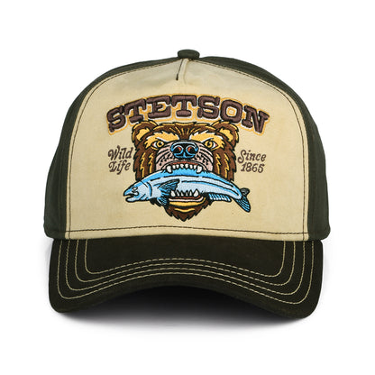 Casquette Snapback Wild Life beige-olive-marron STETSON